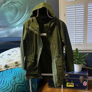 Olive J Crew Hooded Utility Coat for Women